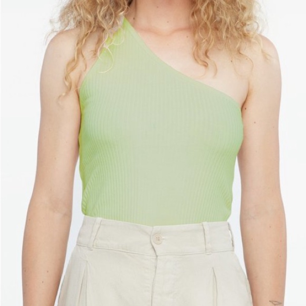 Lacausa Lisa Ribbed Asymmetrical Tank top